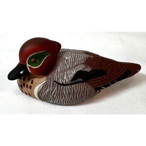Avon Collector Series Green-Winged Teal Duck Figurine 1984 Vintage Hand-Painted